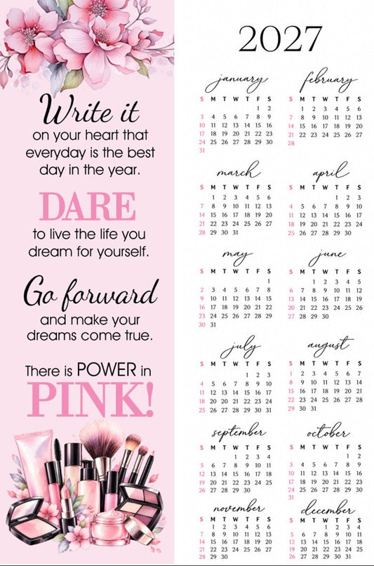 2027 Calendar Bookmark