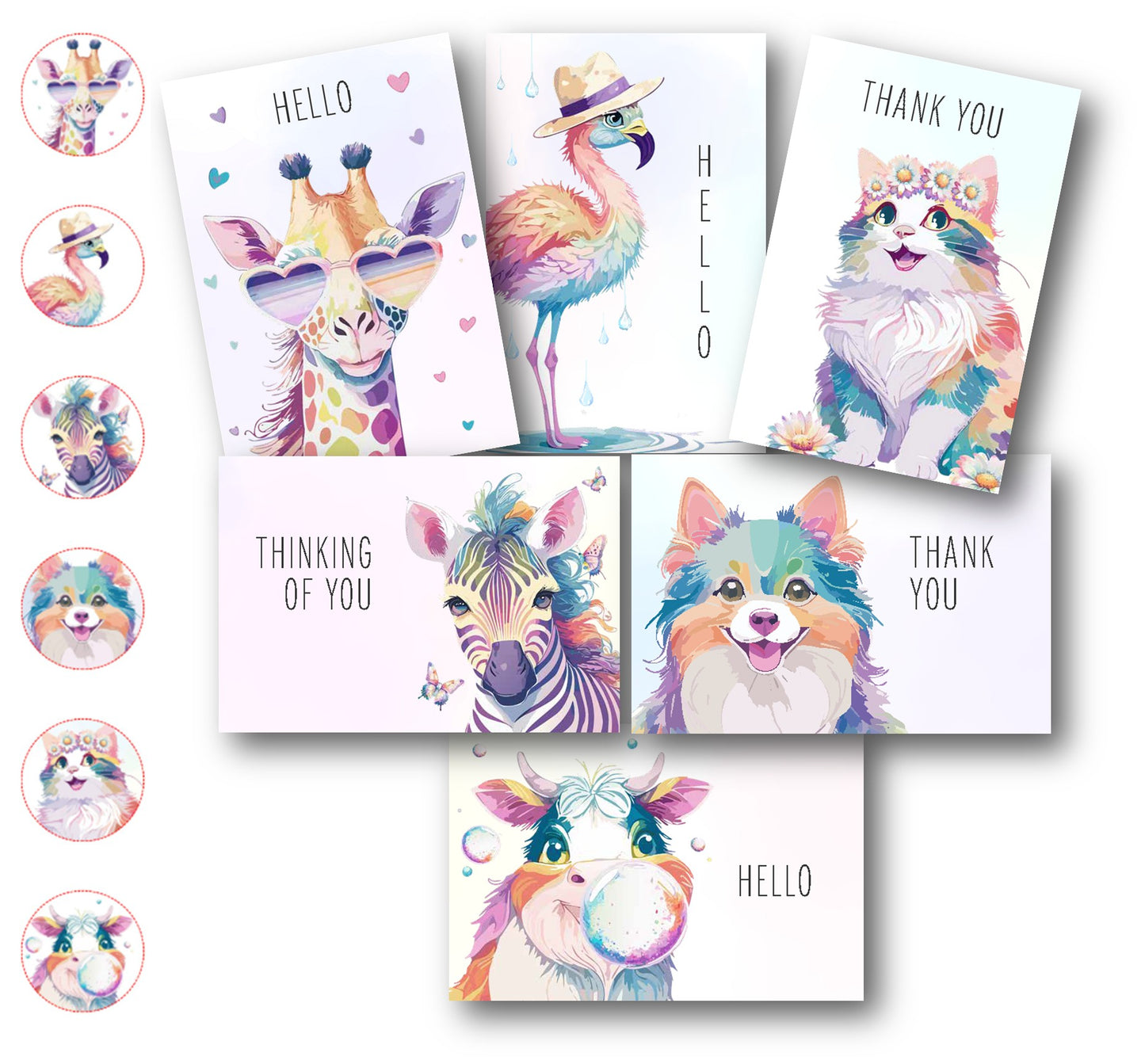 Greeting Cards w/ Envelopes & Seals
