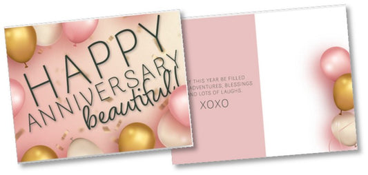 Business Anniversary Postcard -Balloons