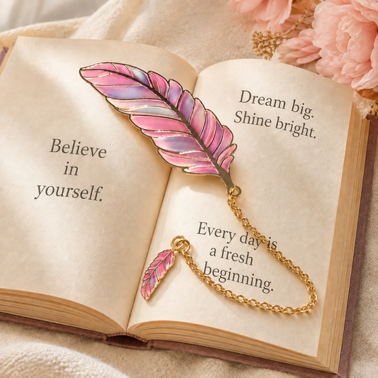 Metal Feather Bookmark