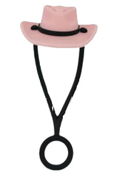 Pink Hat Straw Cover