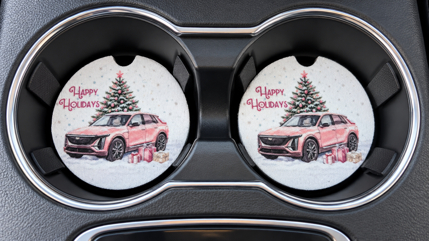 Holiday Special! Pink Car Coasters -PK/2