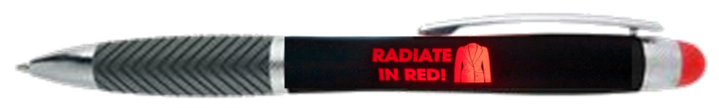 Radiate in Red - Light Up Stylus Pen