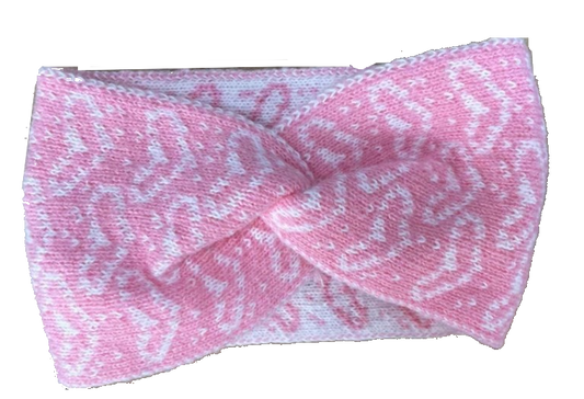 Pink & White Heart Fashion Headband