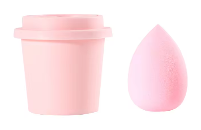 Cosmetic Sponge w/ Storage Cup