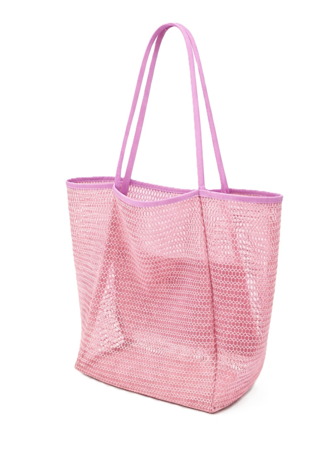 Pink Mesh Beachy Tote