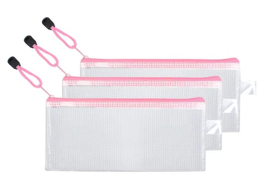 Clear Zippered Pouch - PK/3