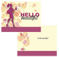 "Hello beautiful" reminder postcards in 4 seasonal styles