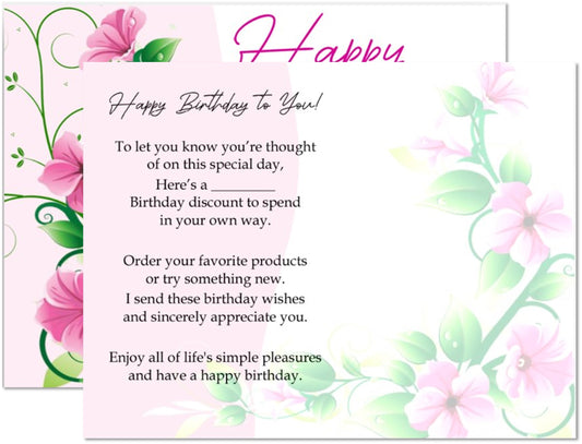 Customer Birthday Postcard