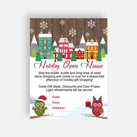 Open House Postcard Owls