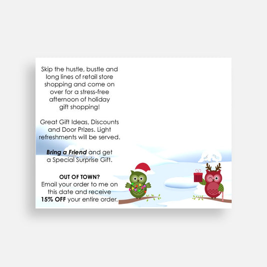 Open House Postcard Owls