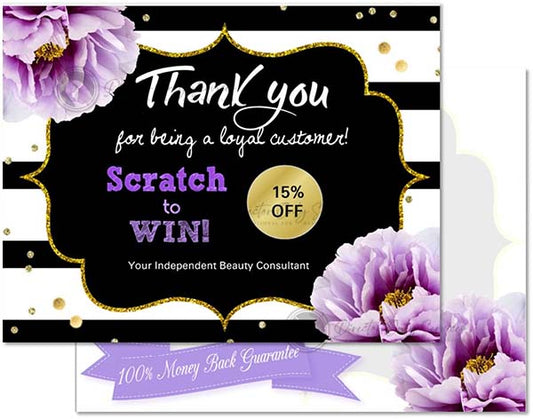 Thank You Scratch Off Postcards