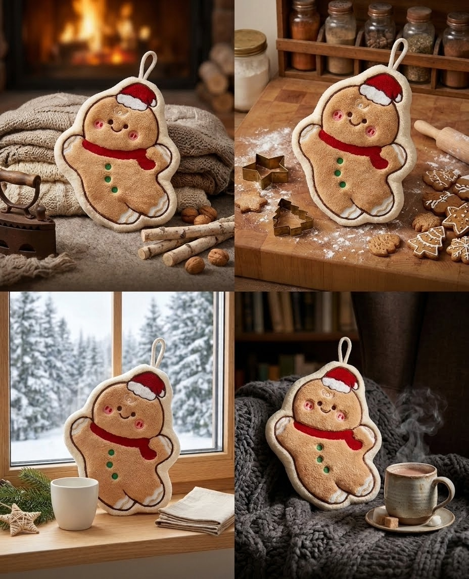 Gingerbread Man Hand Towel