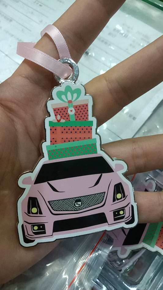 Pink Car Ornament