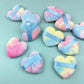 Colorful Heart Cosmetic Puffs - PK/3