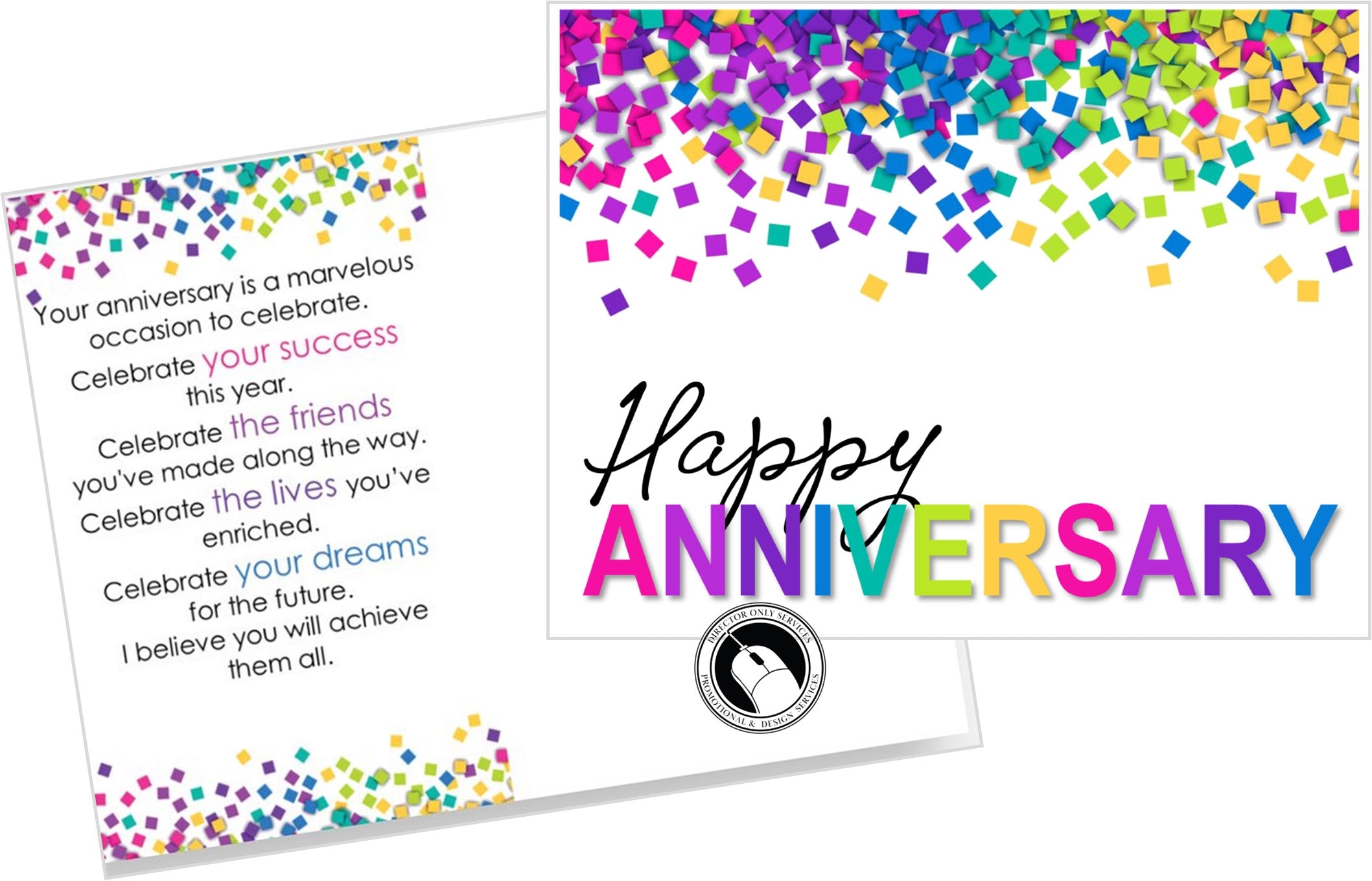 business-anniversary-postcard-colorful-director-only-services