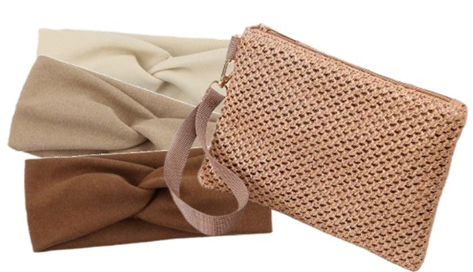 SPECIAL BUY!  Clutch & Headband Bundle - 4 pc.