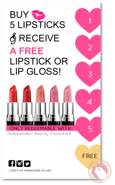 Lipstick Rewards Cards
