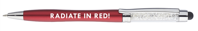 RADIATE IN RED Crystalline Pen - Pack of 5