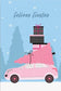 Felices Fiestas Pink RV Postcards -Spanish