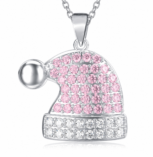 Holiday Special! Pink Santa Hat Necklace