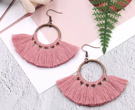 BOHO Pink Earrings