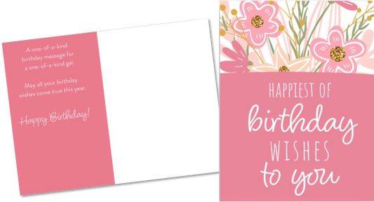 Happy Birthday Postcards for Anyone - Happiest of Birthday Wishes to You with Flowers