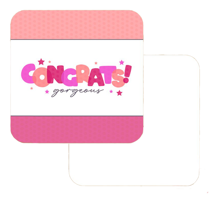 Congratulations Gorgeous rounded corner cards