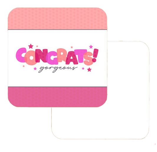 Congratulations Gorgeous rounded corner cards