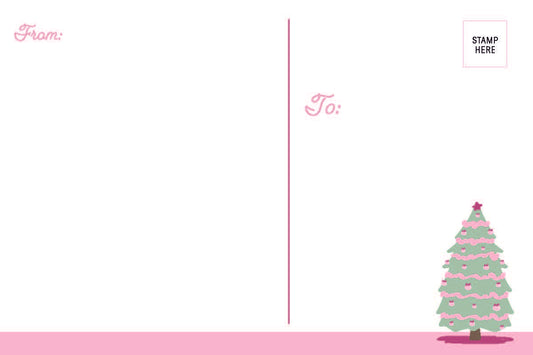 "I'm Dreaming of a Pink Christmas" Holiday Postcards