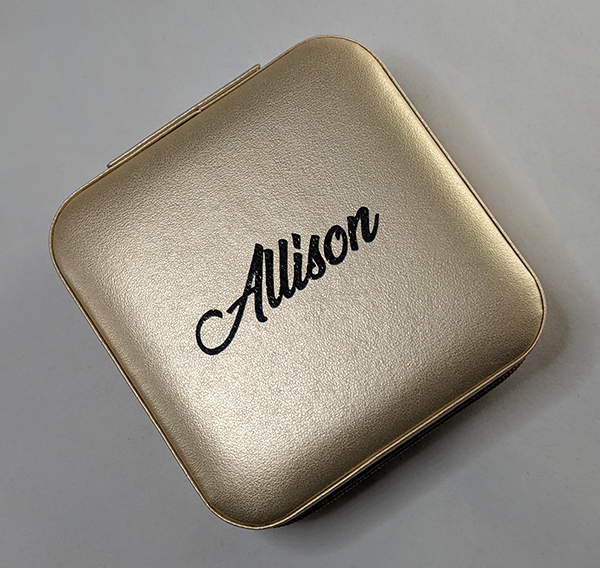 Personalized Travel Jewelry Box - Gold OR Pink