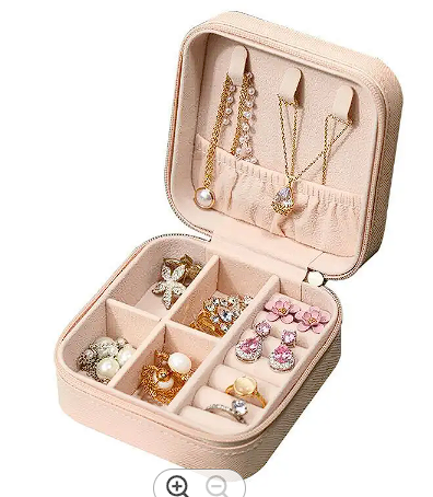 Personalized Travel Jewelry Box - Gold OR Pink