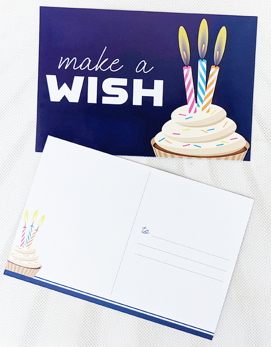 "Happy Birthday" Postcards with giant candles