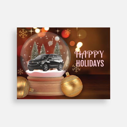 Career Car Holiday Snow Globe Cards - 2 Different styles